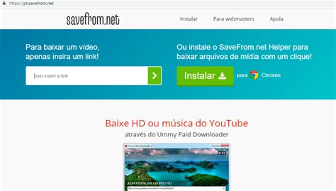 pt.savefrom.net|SaveFrom: Como baixar arquivos com segurança da internet